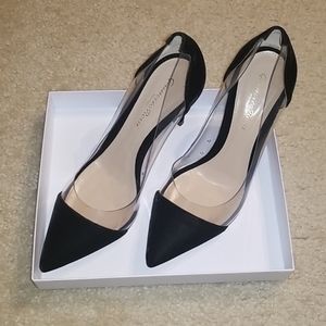 For Janelle Gianvito Rossi Plexi Pumps -Black 36